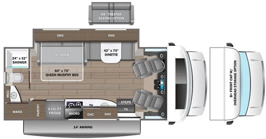 Entegra Coach Qwest 24R USA floor plan