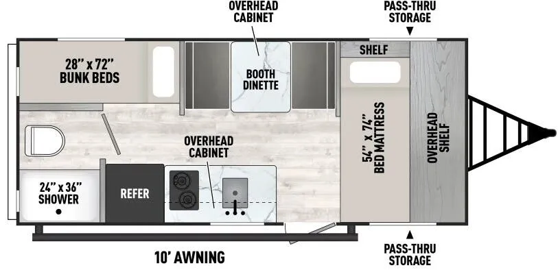Coachmen Clipper 17CBH floor plan