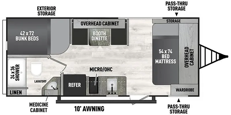 Coachmen Clipper 4k Series 18BH floor plan
