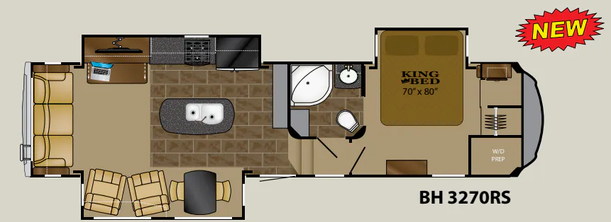 Heartland Bighorn 3270RS floor plan