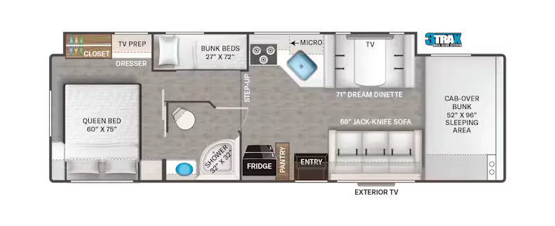 2024 Thor Motor Coach Freedom Elite 31FE - Floor plan