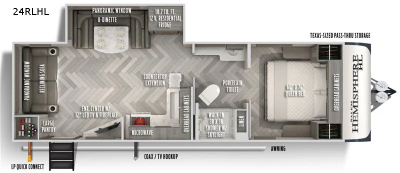 2020 Forest River RV Salem Hemisphere Hyper-Lyte 24RLHL - Floor plan