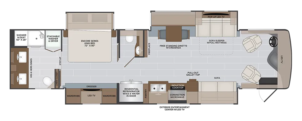 2026 Holiday Rambler Endeavor 38W floor plan