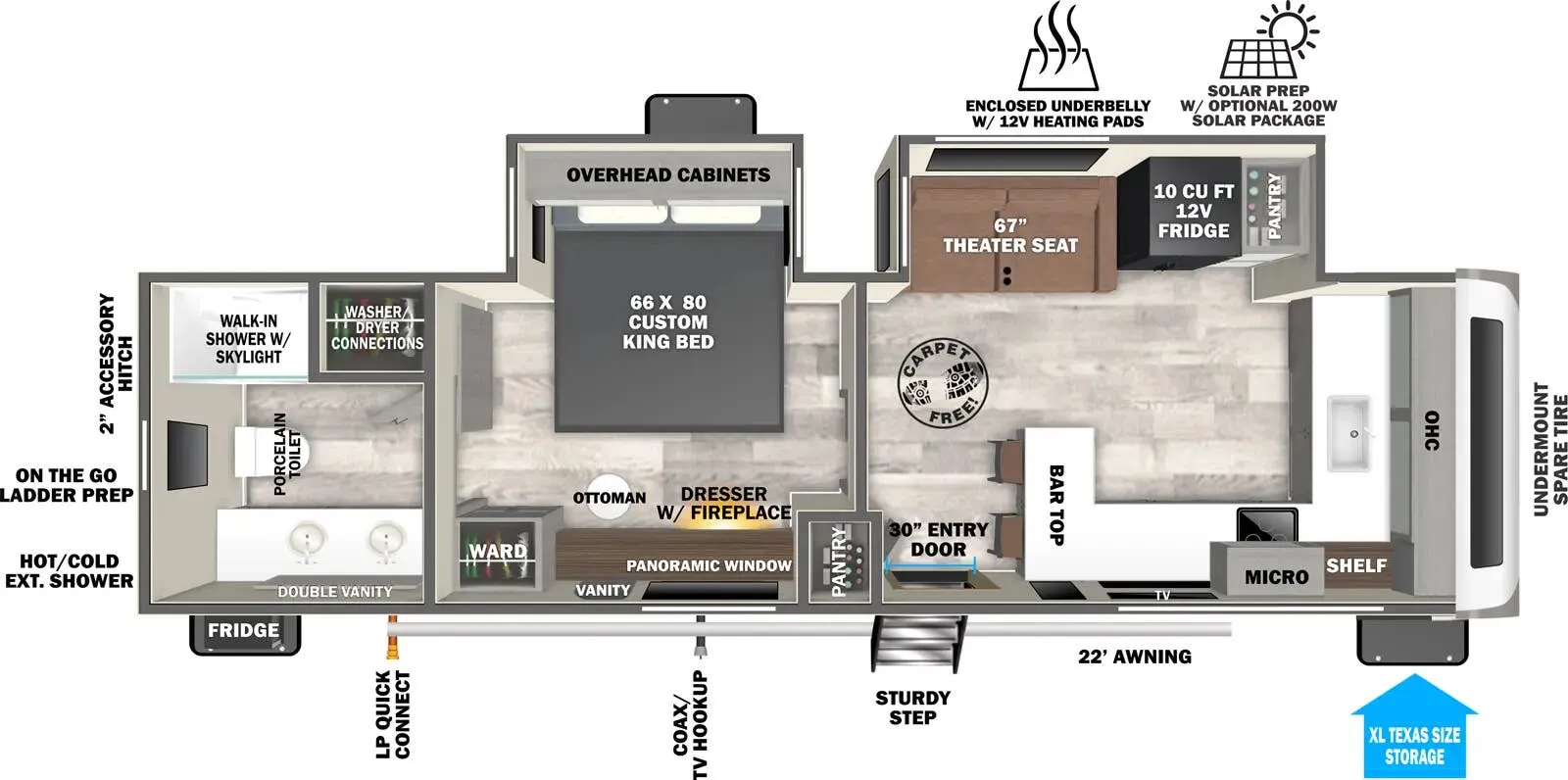 2025 Forest River Salem Hemisphere 261FKRB - Floor plan