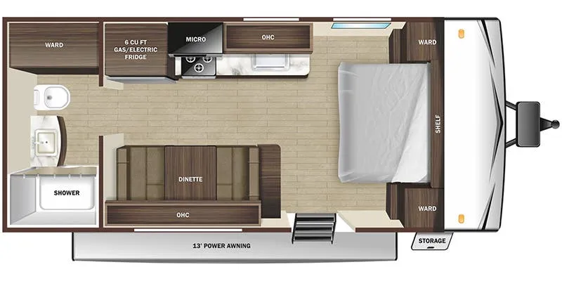 Highland Ridge Open Range Conventional 182RBW floor plan