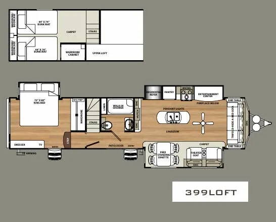 Forest River Sandpiper Destination 399LOFT floor plan
