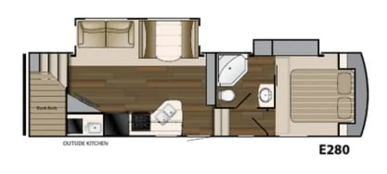 Heartland ElkRidge Xtreme Light E 280 floor plan