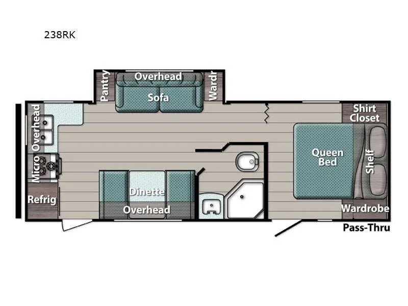 2026 Gulf Stream RV Ameri-Lite Ultra Lite 238RK - Floor plan