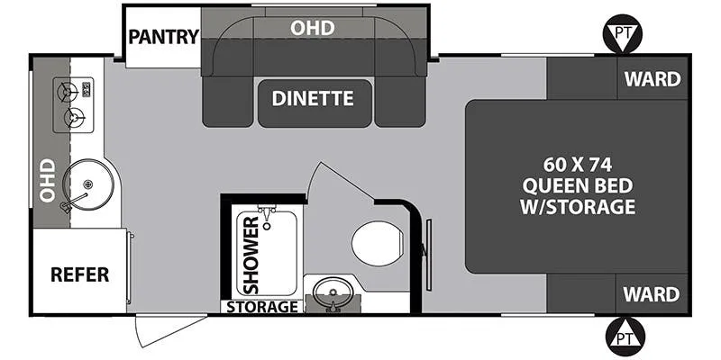 2020 Forest River R-Pod RP-195 - Floor plan