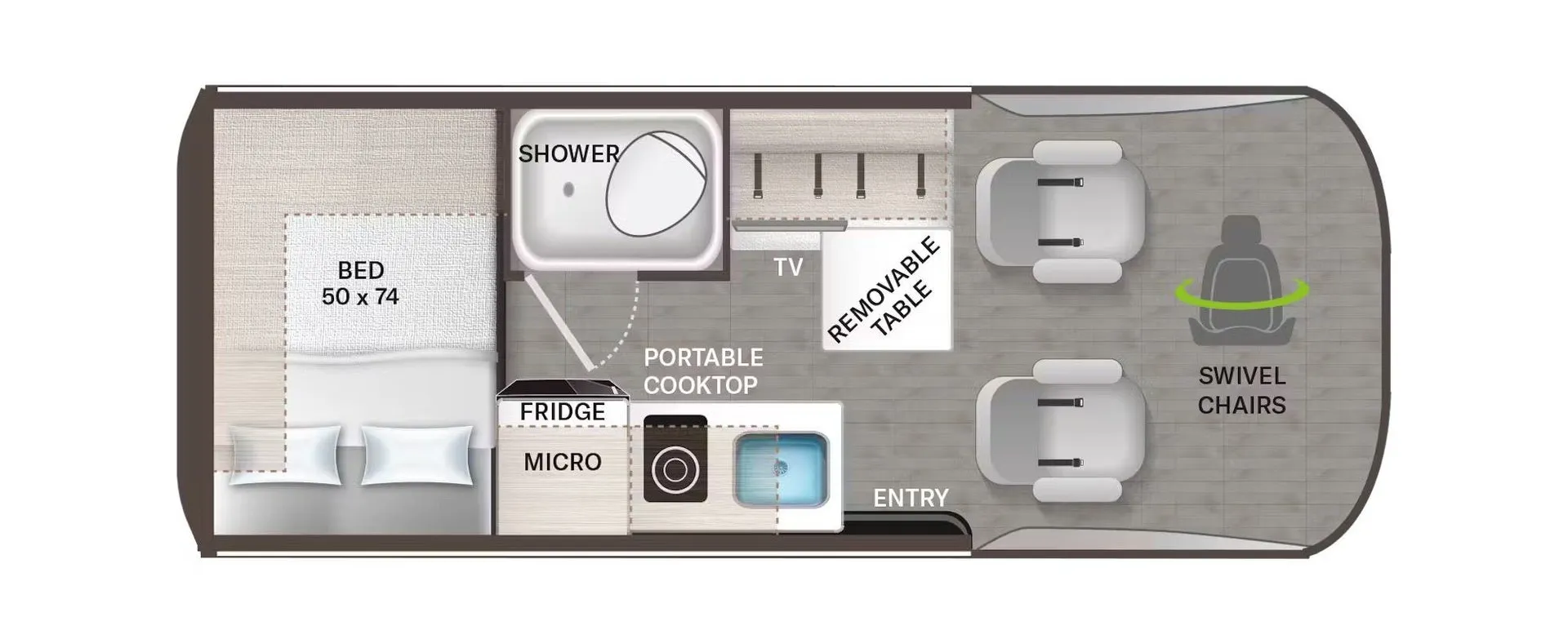 2026 Thor Motor Coach Tranquility 19M - Floor plan