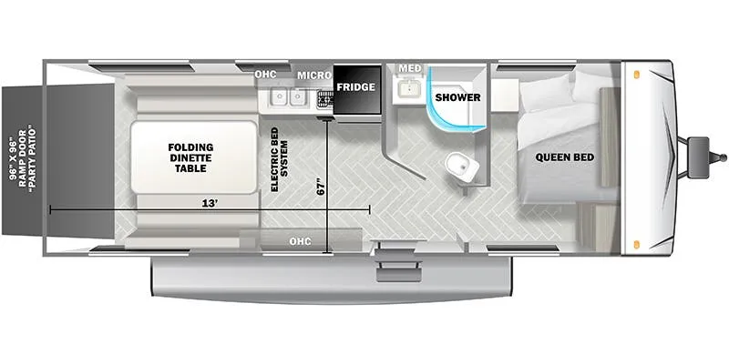 Forest River EVO Lite 2110RT floor plan