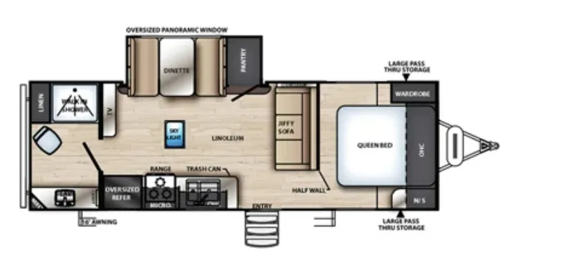 2019 Forest River Vibe 22RB - Floor plan