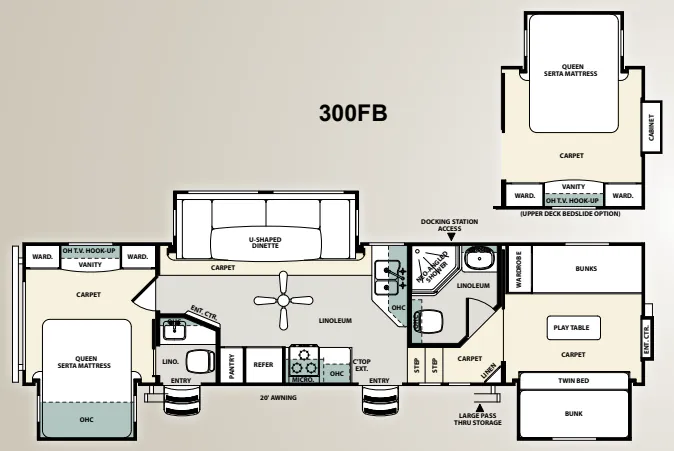 Forest River Sandpiper 300FB floor plan
