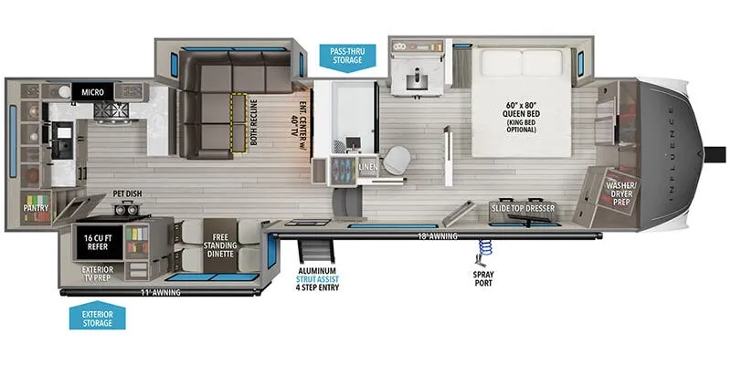 2025 Grand Design Influence 3203GK - Floor plan