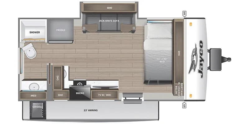 2025 Jayco Jay Feather Air 16RB - Floor plan