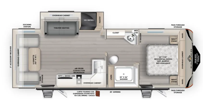2027 EMBER RV EMBER TOURING EDITION 2500RDL floor plan