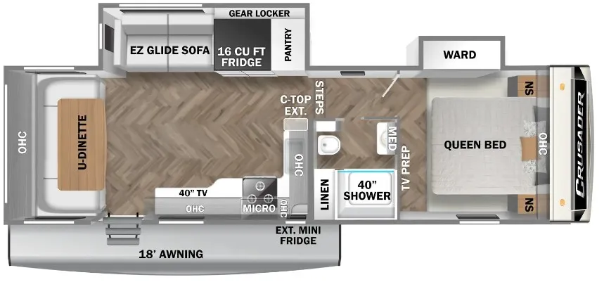 2025 Prime Time Crusader 275RDD - Floor plan