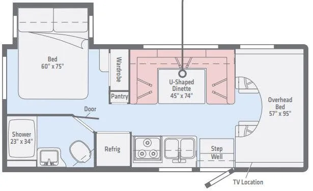 Winnebago Minnie Winnie 22M floor plan