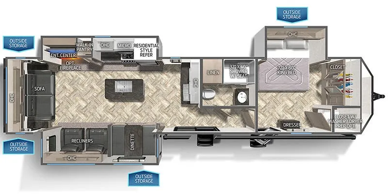 Palomino Puma 38RLQ floor plan
