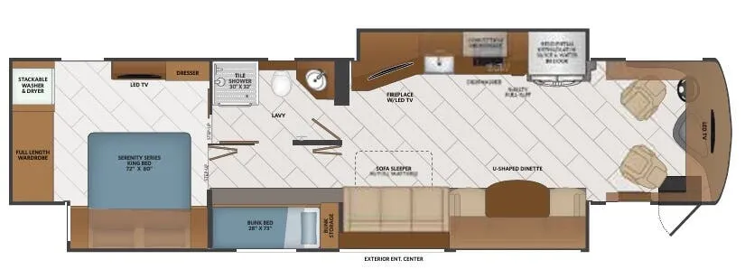 Fleetwood Discovery LXE 40G floor plan