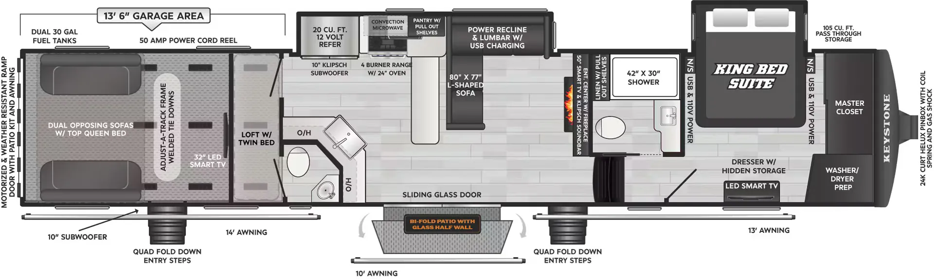Keystone Raptor 444 floor plan