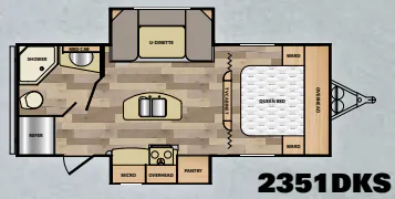 Winnebago Minnie 2351DKS floor plan