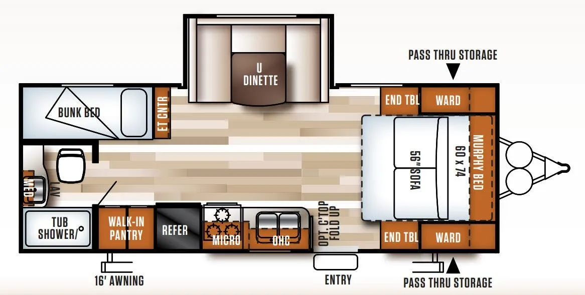 Forest River Salem Cruise Lite 230BHXL floor plan