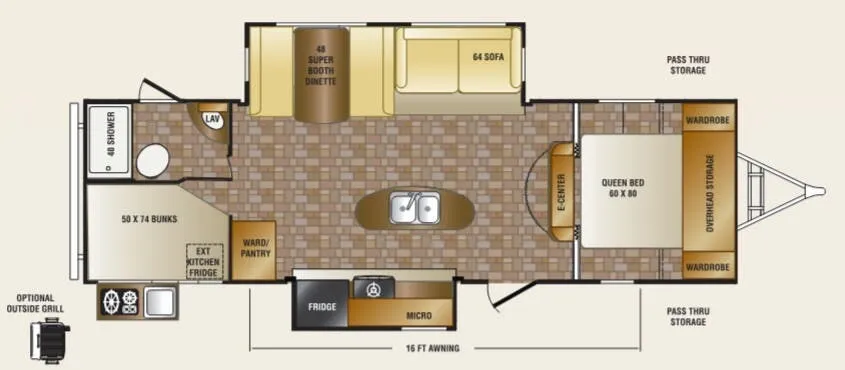 CrossRoads Sunset Trail Reserve ST28BH floor plan