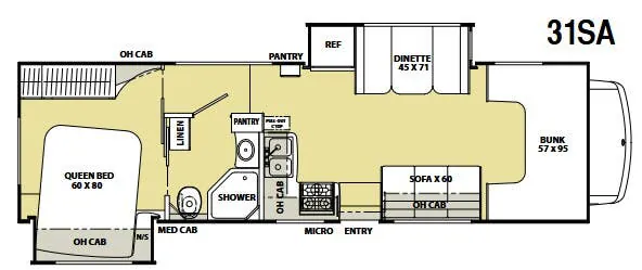Coachmen Freelander 31SA floor plan
