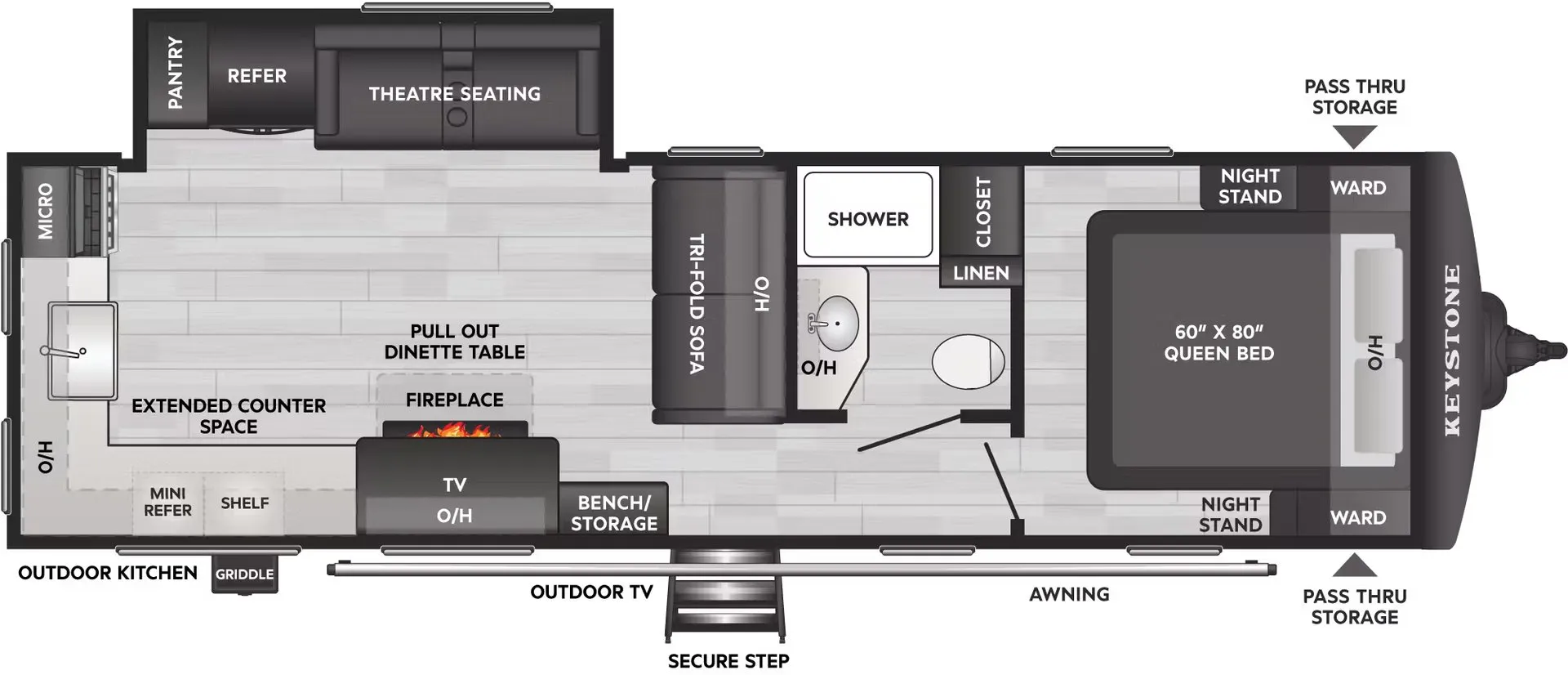 Keystone Bullet Crossfire 270RKS floor plan
