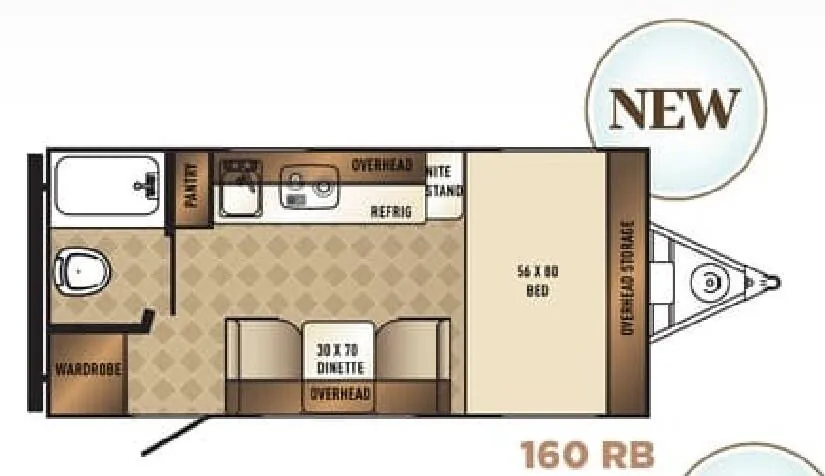 Palomino PaloMini 160 RB floor plan
