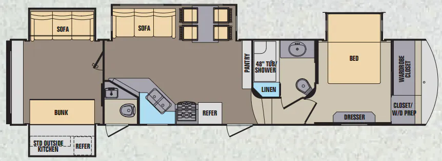 2015 Shasta Phoenix 35BH — Floor plan