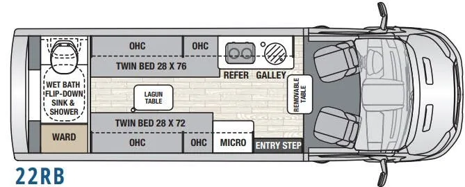 Coachmen Beyond 22RB AWD floor plan