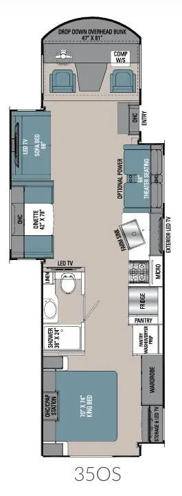 2022 Coachmen Mirada 35OS - Floor plan