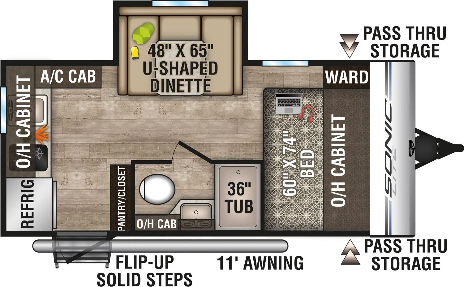 Venture RV Sonic Lite SL167VMS floor plan