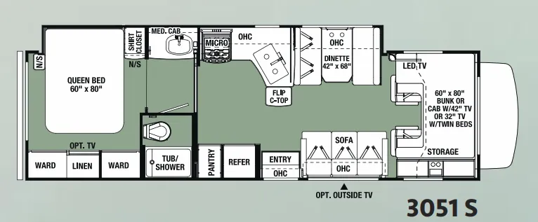 Forest River Forester 3051S floor plan