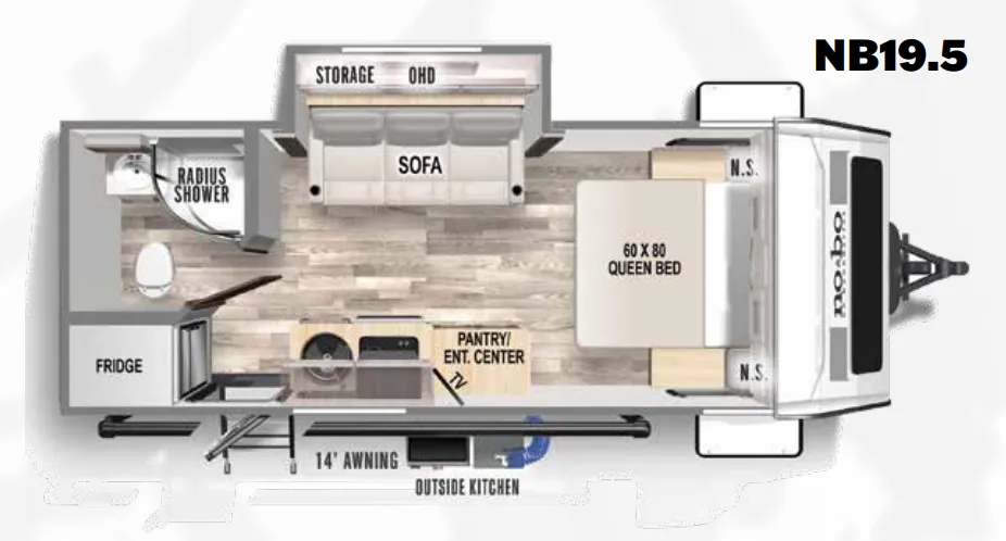 Forest River No Boundaries NB19.5 floor plan