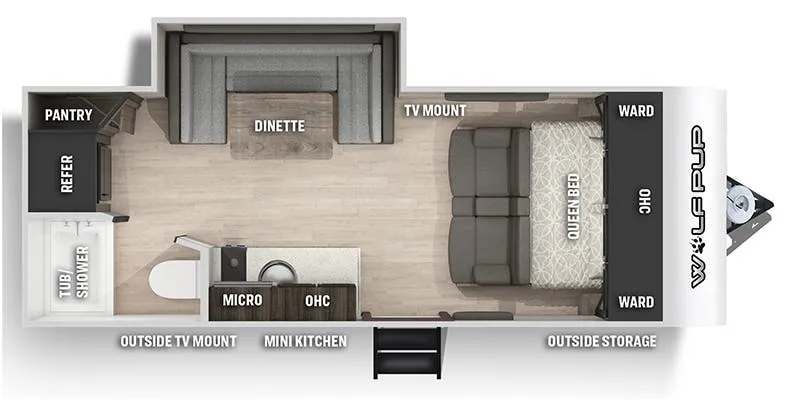 2020 Forest River Cherokee Wolf Pup 16PF - Floor plan