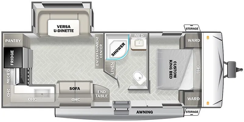 Forest River Wildwood Southwest 23RK floor plan