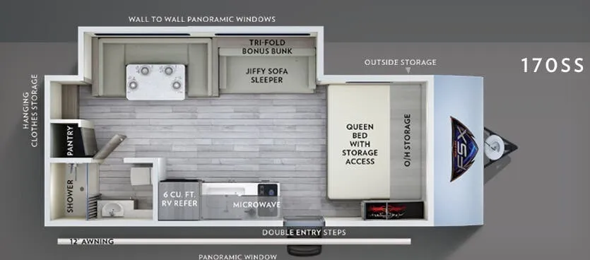 Forest River Salem FSX 170SS floor plan