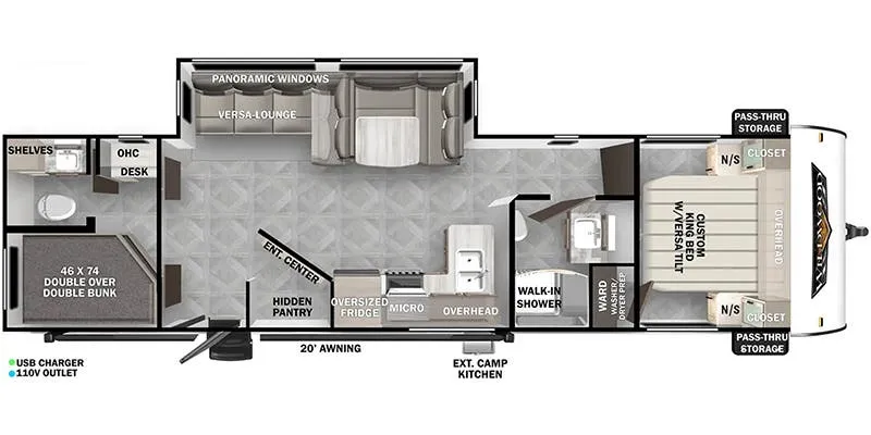Forest River Wildwood 29BDB floor plan