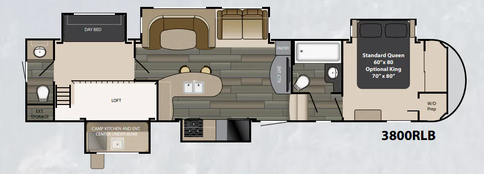 Heartland Gateway 3800RLB floor plan