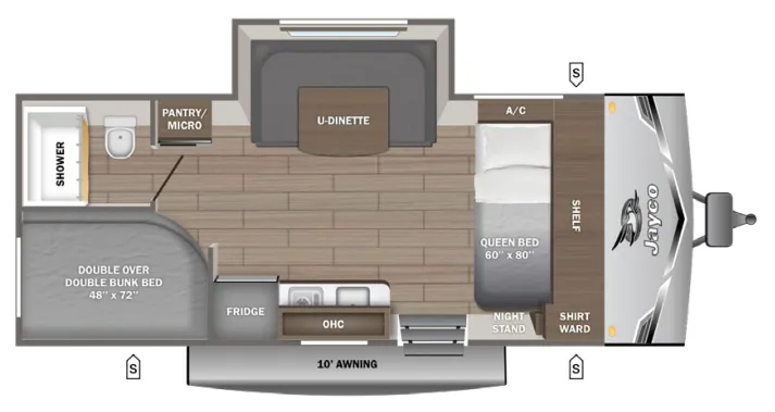 2027 Jayco Jay Flight SLX 178DBS floor plan