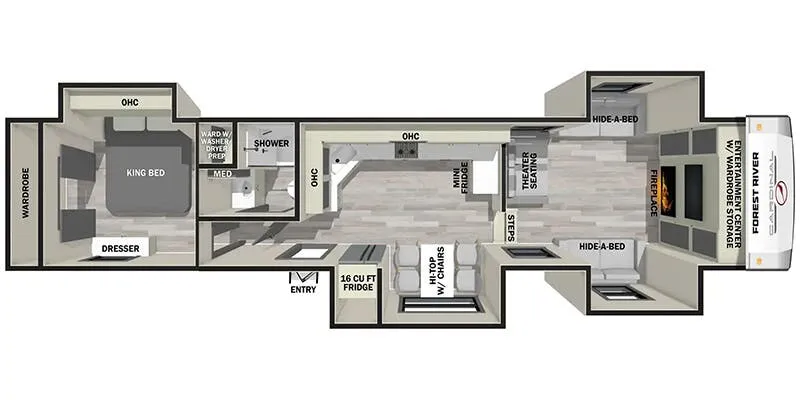 2025 Forest River Cardinal 35FL - Floor plan