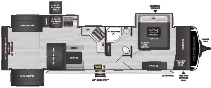 Keystone Outback 341RD floor plan