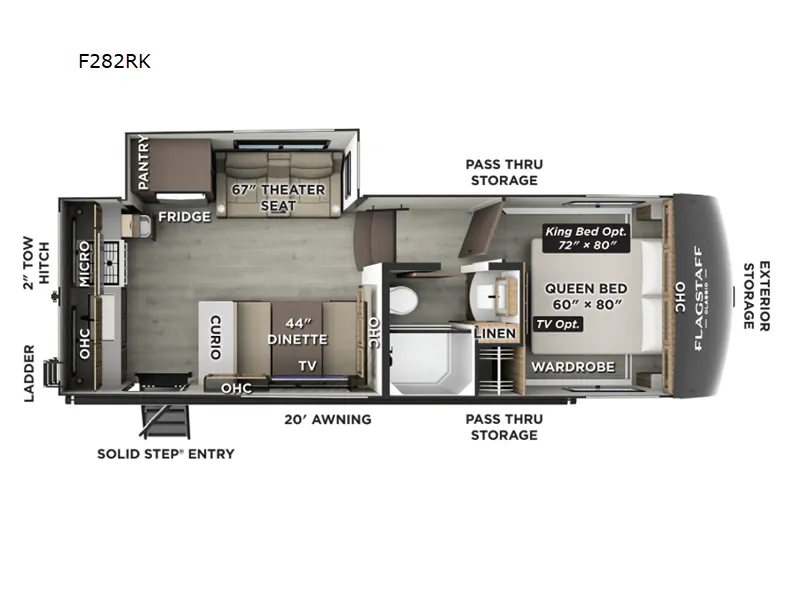 2026 Forest River Flagstaff Classic F282RK - Floor plan