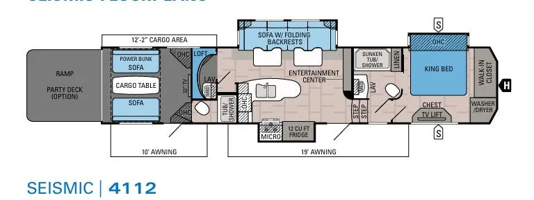 Jayco Seismic 4112 floor plan