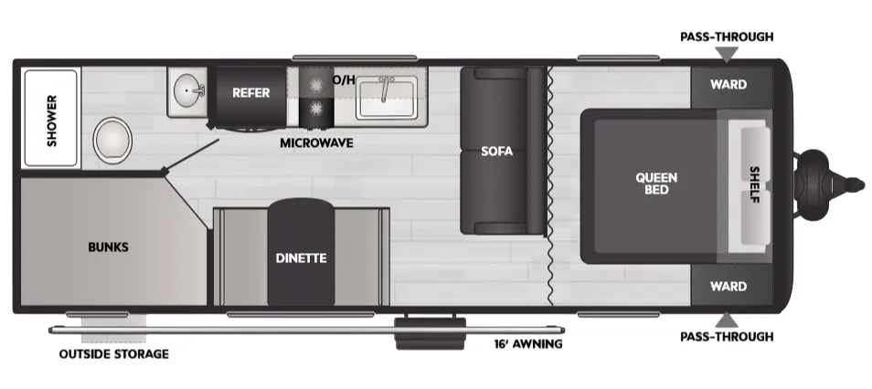 2025 Keystone Coleman 23B - Floor plan