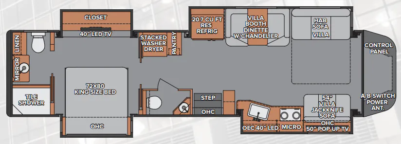 Renegade RV Ikon 34RX floor plan