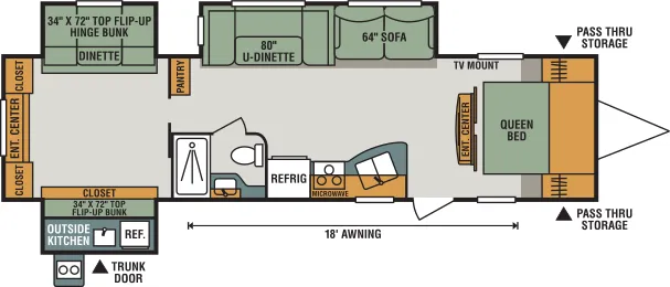 K-Z Sportsmen 323BHK floor plan